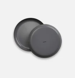 Assiettes Email Set x 2 Grey