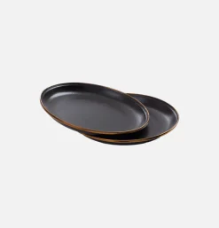 Assiettes Email X 2 Slate Charcoa