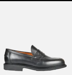 Black Leather Pull Up Penny