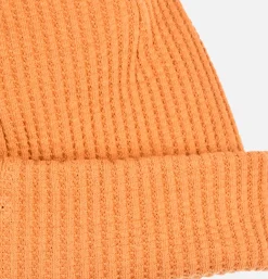 Bonnet Waffle Knit Cap Yellow