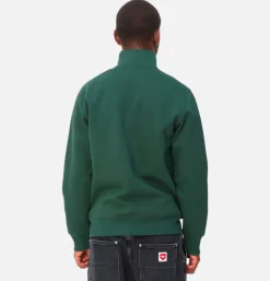 Chase Neck Zip Sweat Discovery Green