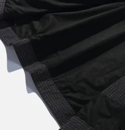 Cropped Work Jacket Check Noir