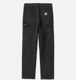 Double Knee Pant Black Washed