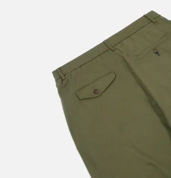 Double Pleat Pant Light Olive