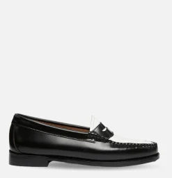 Mocassin Femme Weejun Noir et blanc