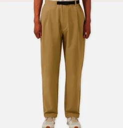 One Tuck Stretch Pants Beige