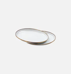 Petites Assiettes Email X 2 Eggshell