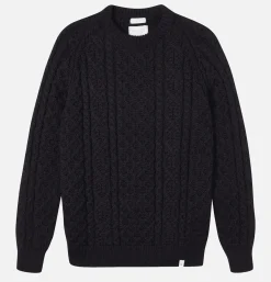 Pull Hudson Aran Navy