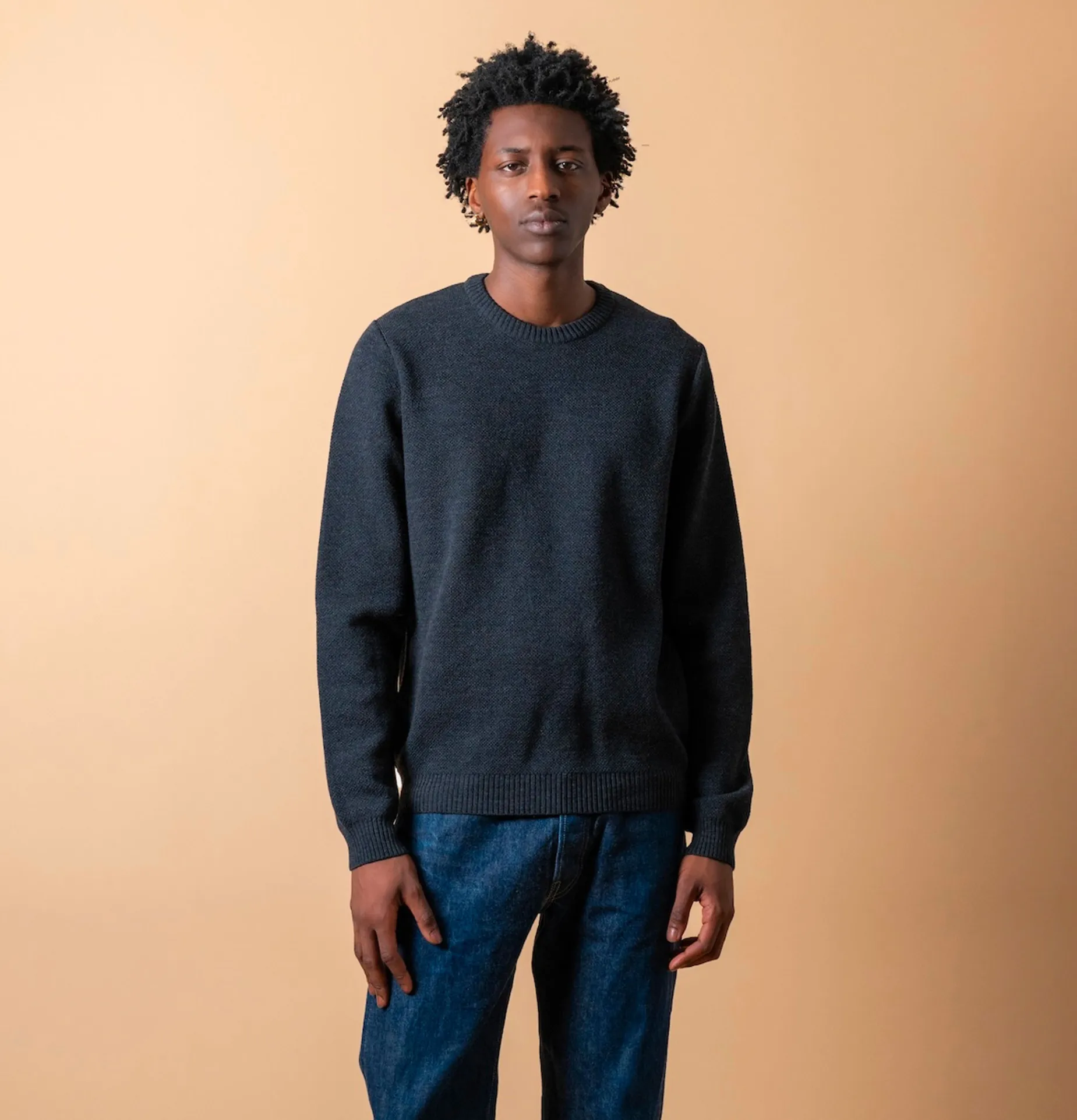 Pull Youri Col Rond Anthracite