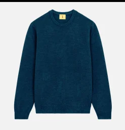 Pull Youri Col Rond Bleu Jean