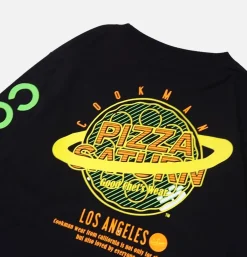 Tee Shirt Long Sleeve Pizza Noir