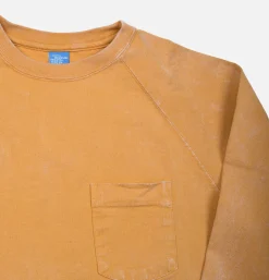 Vintage Dye Ls Raglan Pocket Moutarde