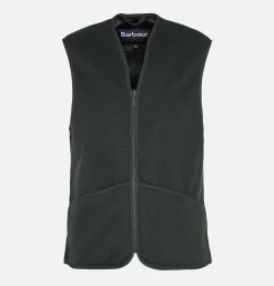 Warm Pile Waiscoat Zip Sage