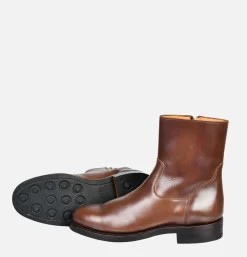 Zip Boots Full Brown