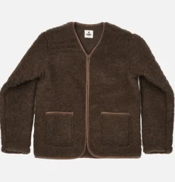 Zip Up Vee Dark Brown