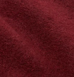 Zip Waistcoat Wool Deep Red